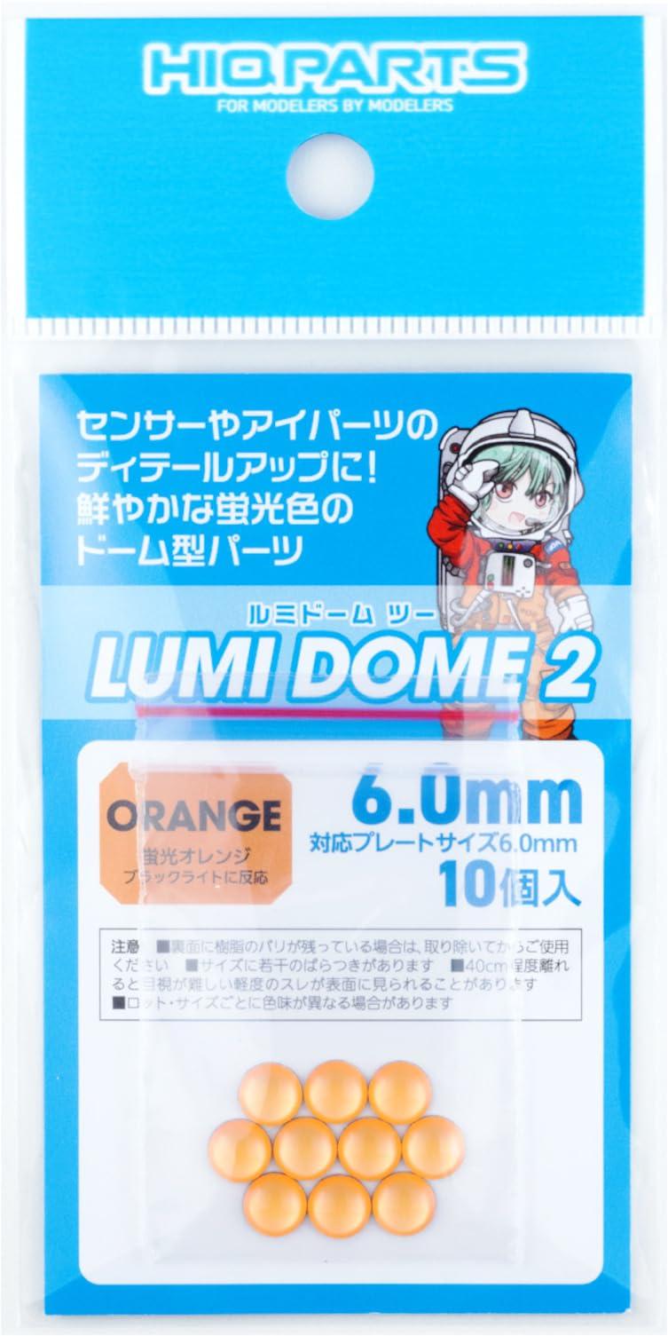 Lumidome 2 Fluorescent Orange 6.0mm (10 pieces)