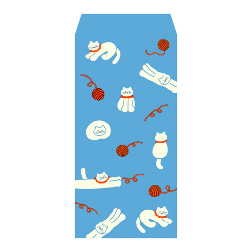 Fluffy Washi Pochibukuro Large Yarn Cat