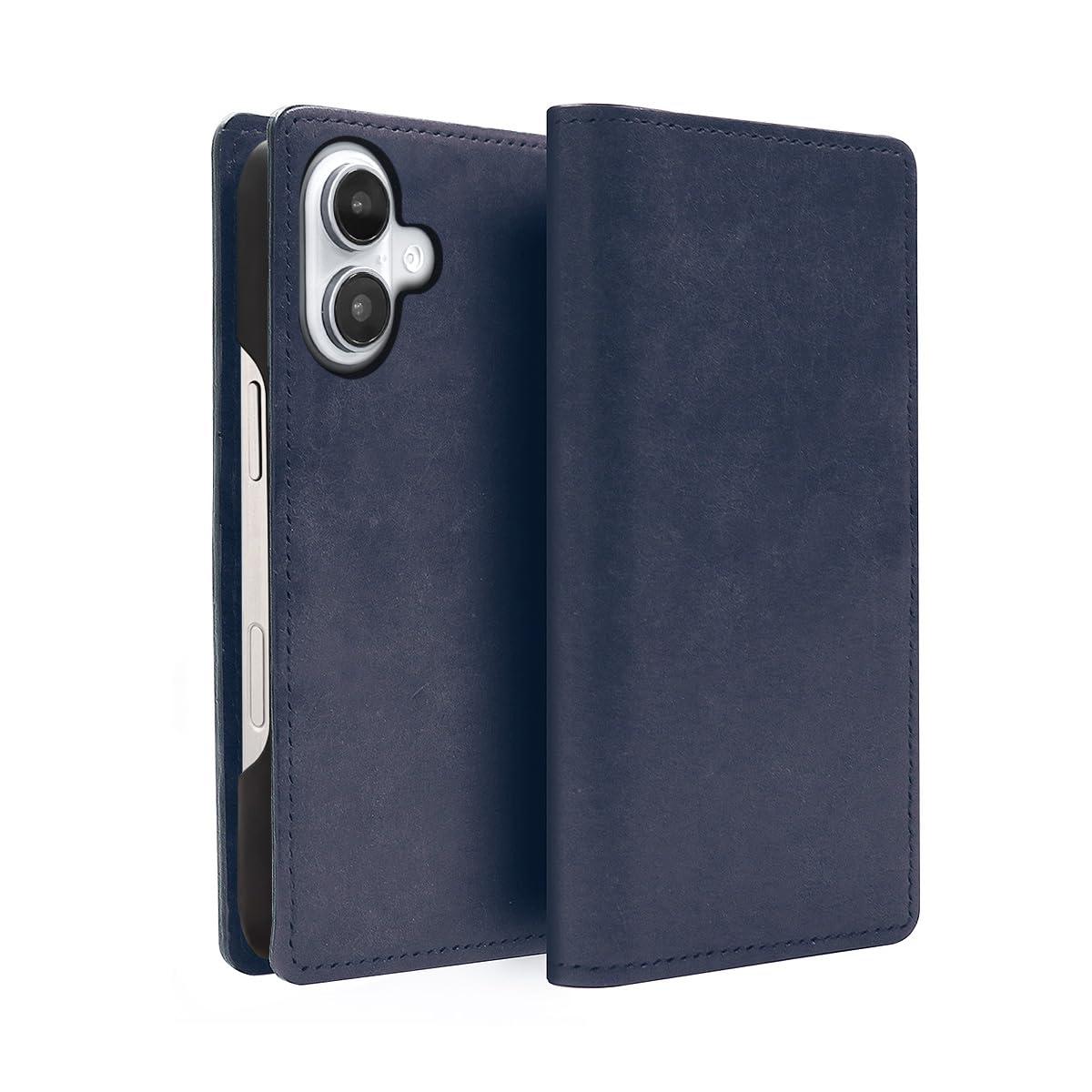 ABBI SIGNATURE iPhone 16 Case Made in Japan Italian Genuine Leather MARGOT MagSafe Compatible [ Vegetable-Tanned Leather Handmade Wireless Charging ] iPhone Case Side-Opening Diary Protective Cover ABS27326i16...