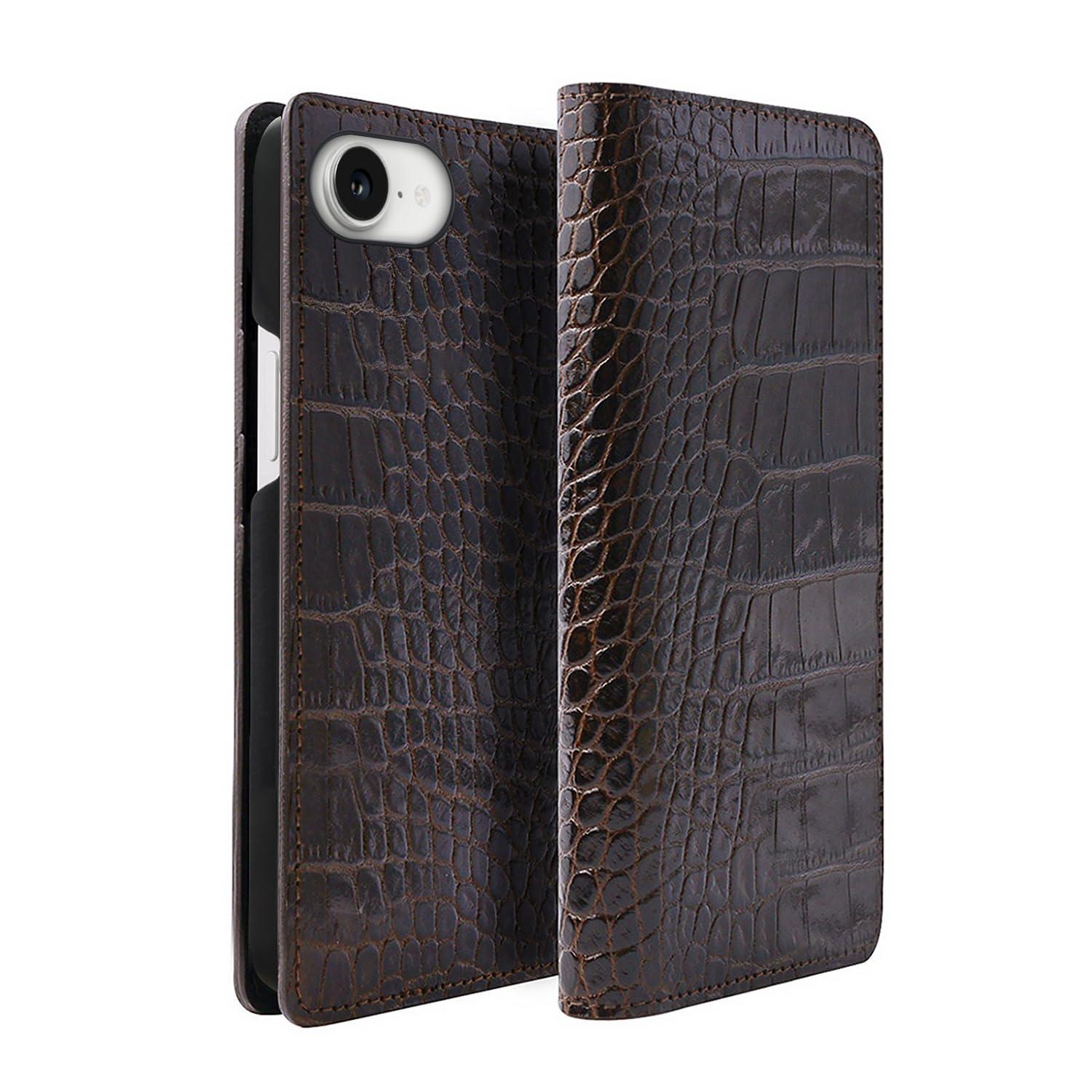 ABBI SIGNATURE LIPARI Italian Leather Case with MagSafe Compatibility for iPhone 16e Dark Brown ABS27519i16E