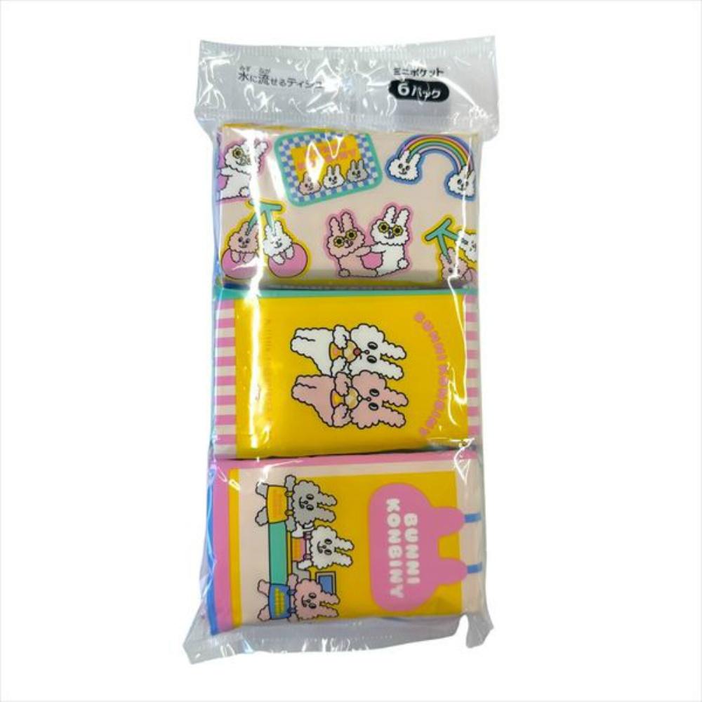 BUNNI KONBINY Mini Pocket Tissue 6-Pack