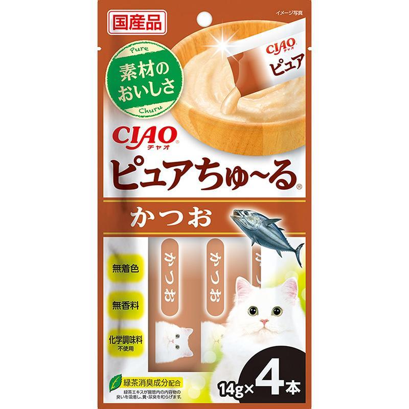 CIAO Pure Churu Bonito Flakes 14g × 4 pouches