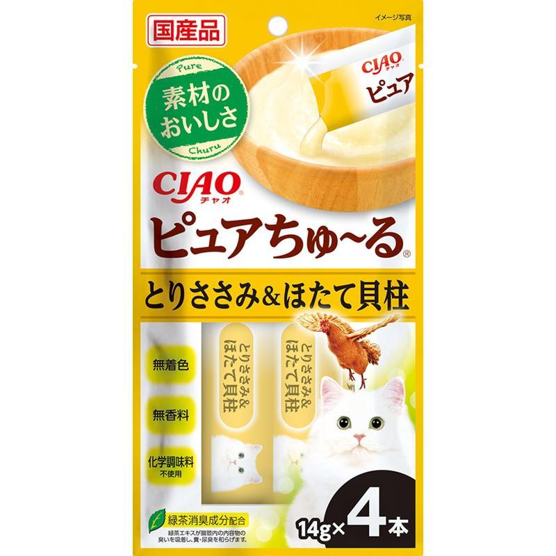 CIAO Pure Churu Chicken Breast & Scallop 14g × 4 pouches
