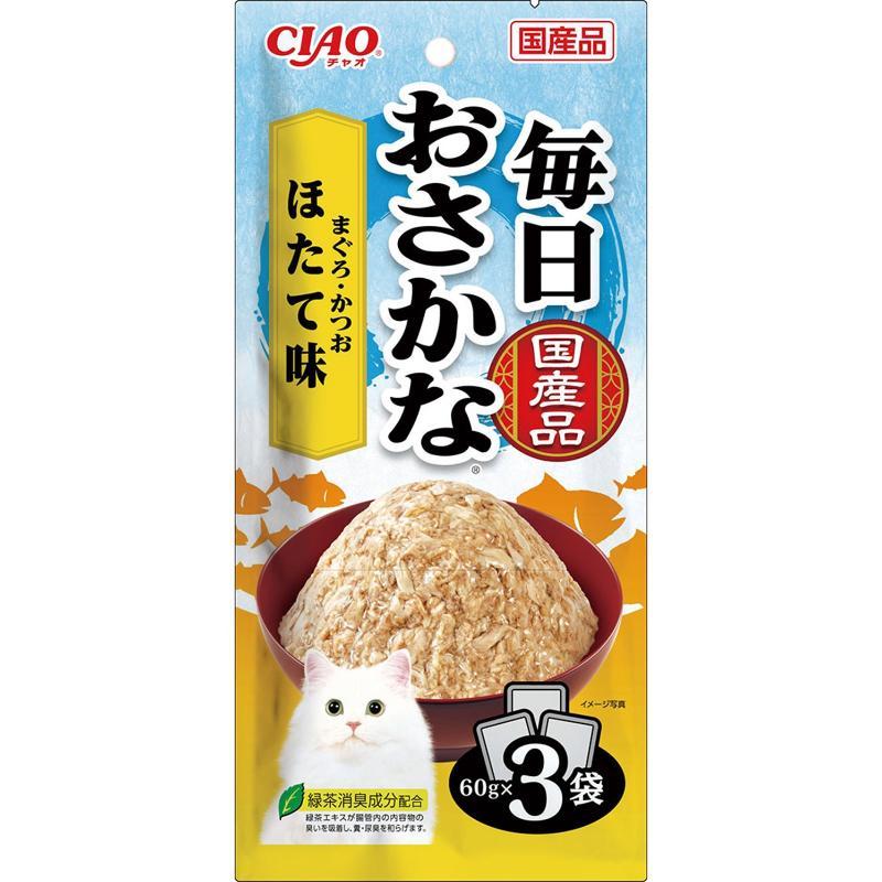 CIAO Daily Fish Tuna & Bonito Flavored with Scallops 60g × 3 bags