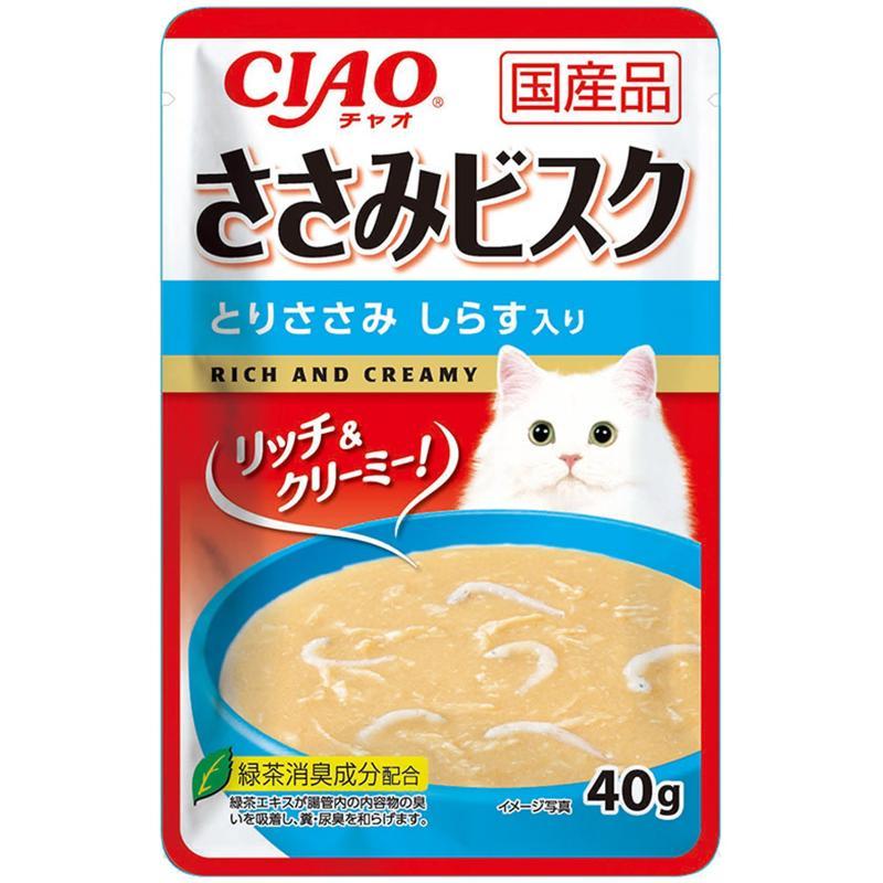 CIAO Chicken Breast Bisque with Chicken Breast and Whitebait 40g