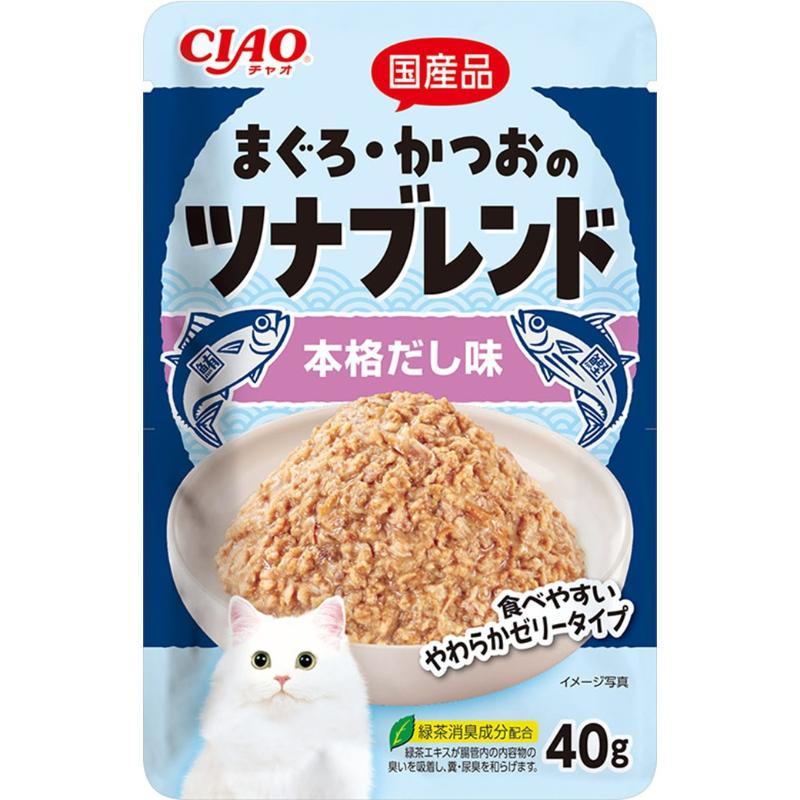 CIAO Tuna Blend with Tuna and Bonito Flakes Authentic Broth Flavor 40g