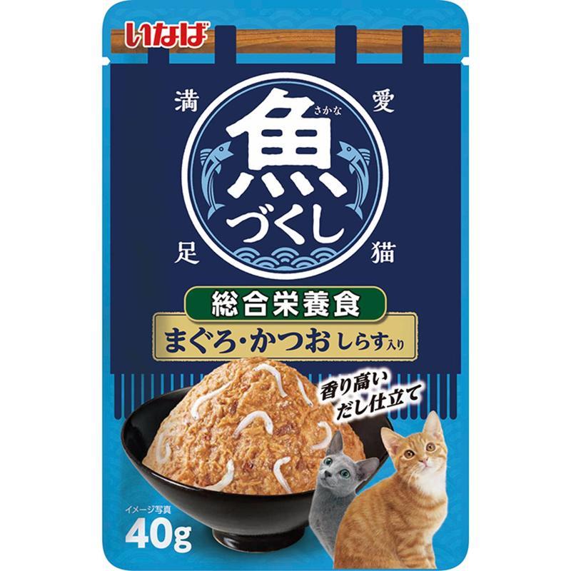 Inaba Fish Zukushi General Nutrition Meal - Tuna, Bonito, with Shirasu (Sea Bass) - 40g