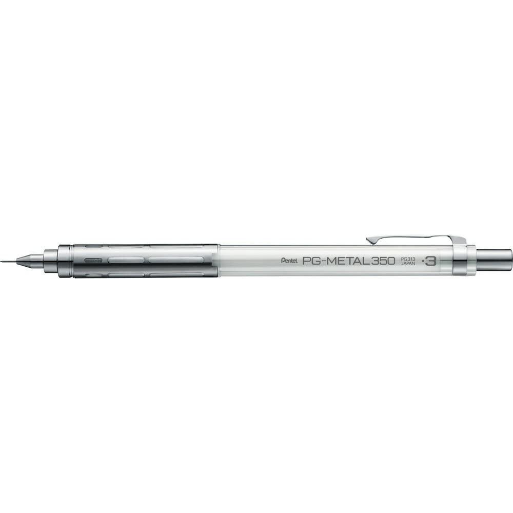 Pentel Drafting Mechanical Pencil PG-METAL350 0.3mm Clear White PG313-TW