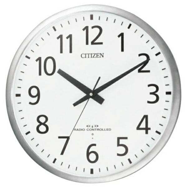 RHYTHM Wall Clock Radio-Controlled Clock Office Stainless Steel Frame Continuous Second Hand Silent Silver Φ45x5.6mm Office Supplies Factory Office Spacey M463 CITIZEN 8MY463-019