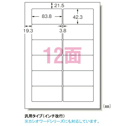 A-One PC & Word Processor Labels - General Purpose Type A4 12-Sheet 1000-Sheet Pack 31155