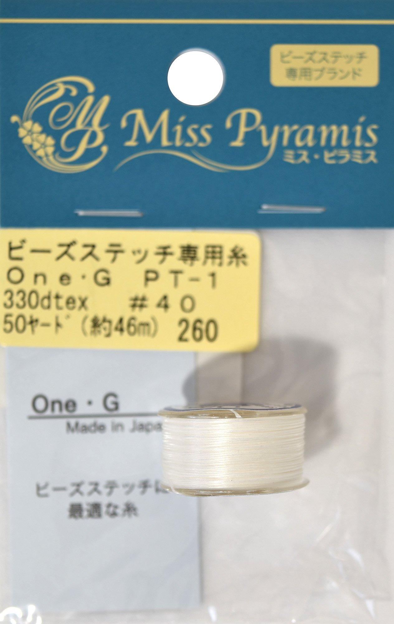 TOHO Bead Stitch Special Thread One・G #40 PT-1 White Approx. 46m Roll
