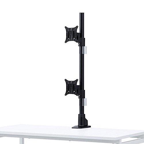 Sanwa Supply Horizontal Multi-Joint LCD Monitor Arm, Dual-Screen Vertical Adjustment CR-LA1503BK