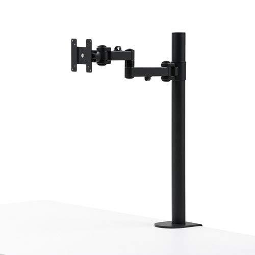 Sanwa Supply Monitor Arm High Load Capacity (20kg) Horizontal Clamp Mount (30-100mm) Black CR-LA1702BK