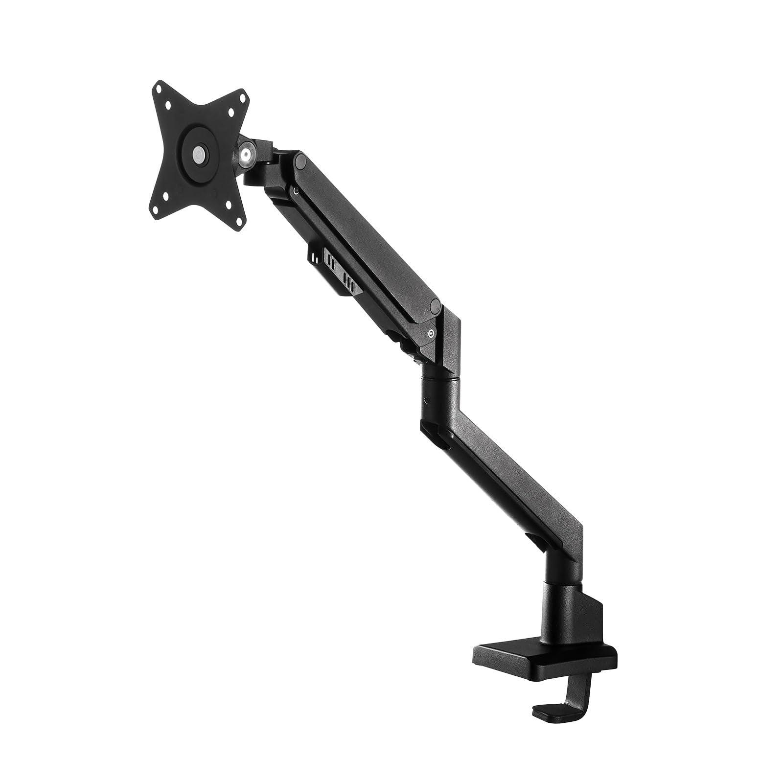 Sanwa Supply Monitor Arm (Single, Gas Spring Type, Slim Short Clamp, Black) CR-LAC1403BK