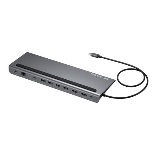 Sanwa Supply USB Type-C Docking Station 10-in-1 (4K Support, Dual HDMI Output) USB-CVDK14
