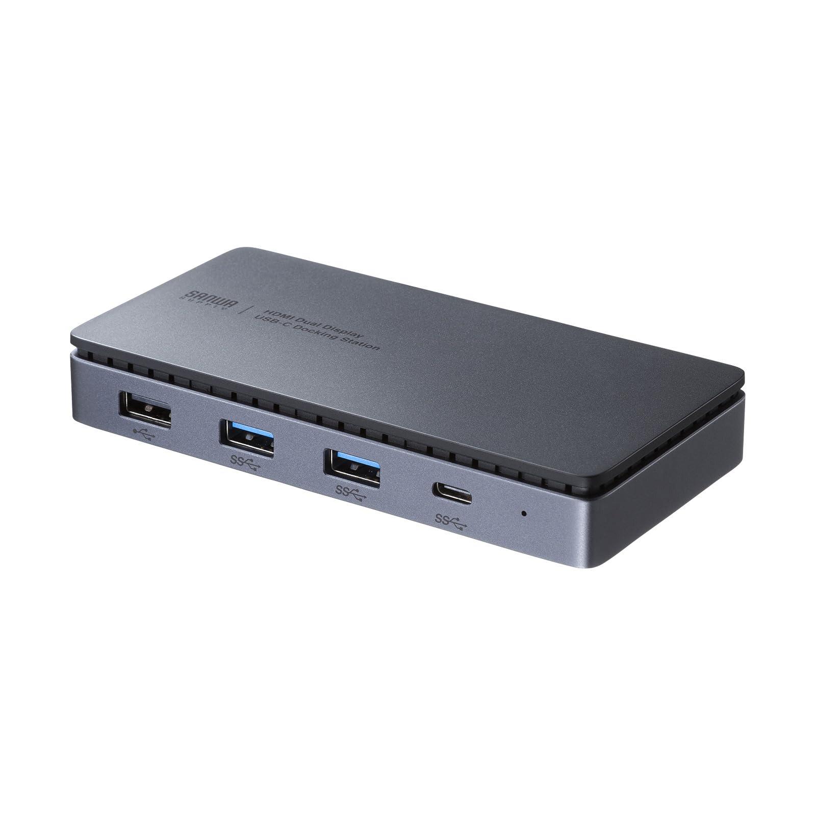Sanwa Supply USB Type-C Docking Station 8-in-1 (Supports Dual HDMI Output) USB-CVDK15
