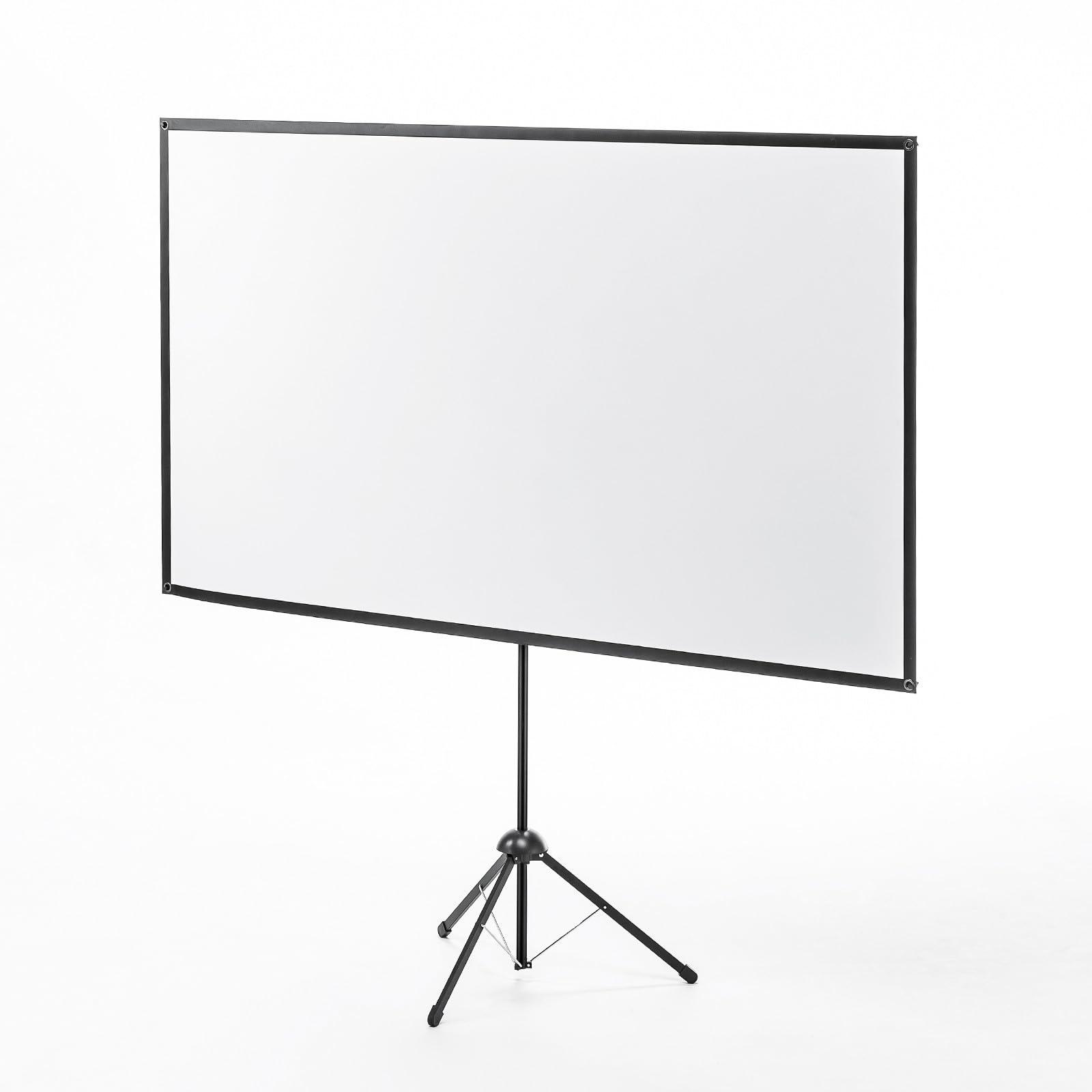 Sanwa Supply Projector Screen (80-inch, Tripod-Style, Compact Storage, 360° Rotation) PRS-SX80HD