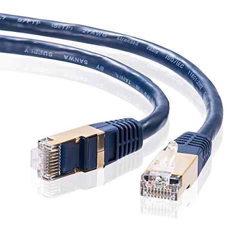 Sanwa Supply CAT7 LAN Cable (30m) 10Gbps/600MHz RJ45 Navy Blue KB-T7-30NVN