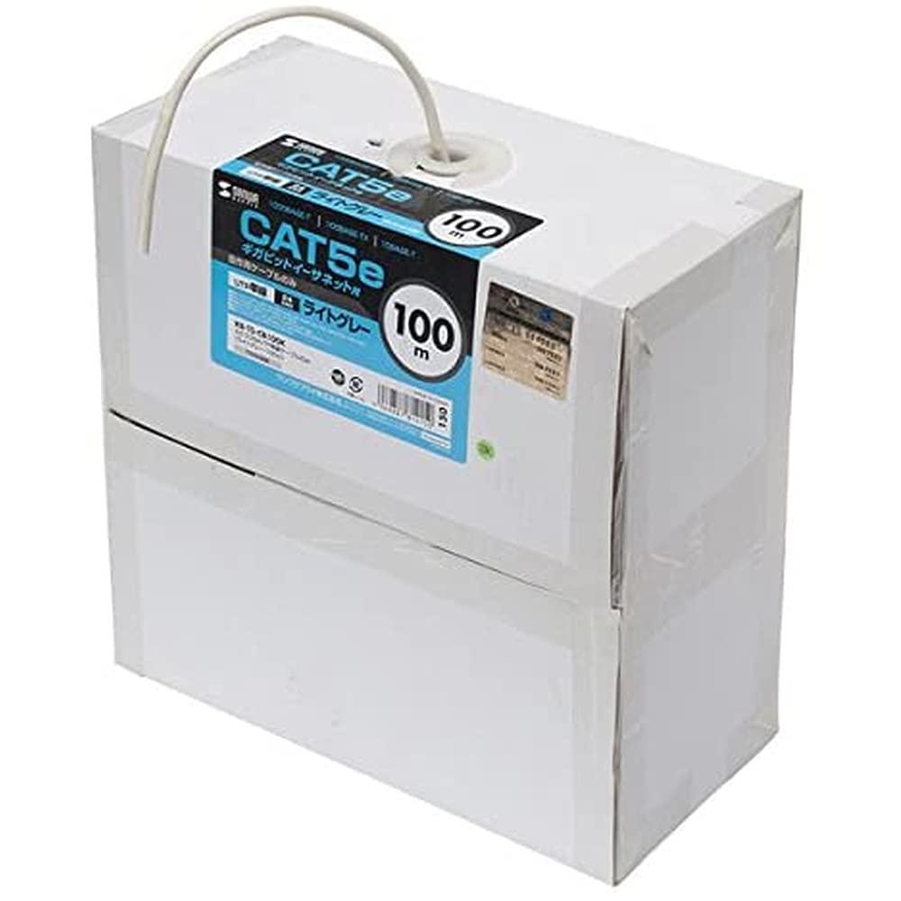 Sanwa Supply Category 5e UTP Solid Cable Only 100m Light Gray KB-T5-CB100N