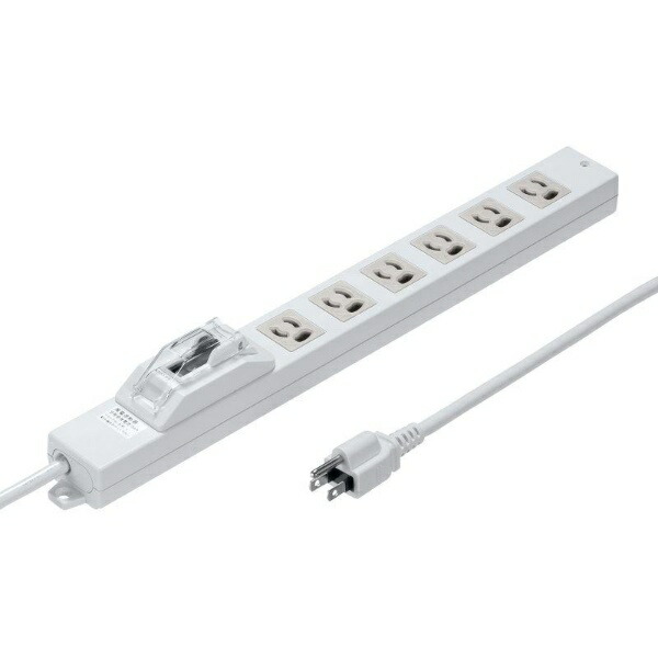 Sanwa Supply Ground Fault Circuit Interrupter Tap (3P, 6 Outlets, 5m) TAP-BR36LN-5