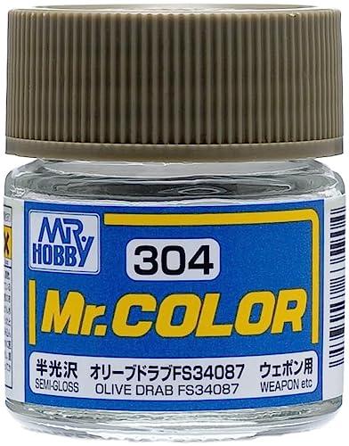 GSI Creos Mr. Color Aircraft Model Paint Olive Drab FS34087 Semi-Gloss 10ml Model Paint C304