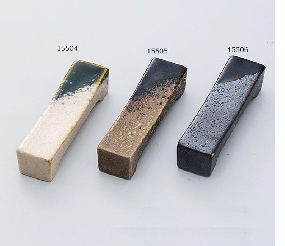 Yamaco Yumi Professional Use Ceramic Rectangular Chopstick Rest Black yamaco15506