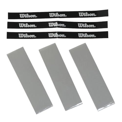 Wilson Tennis Badminton Grip Tape Pro Overgrip V2.0 3-Pack Gray WR8449803001 Wilson