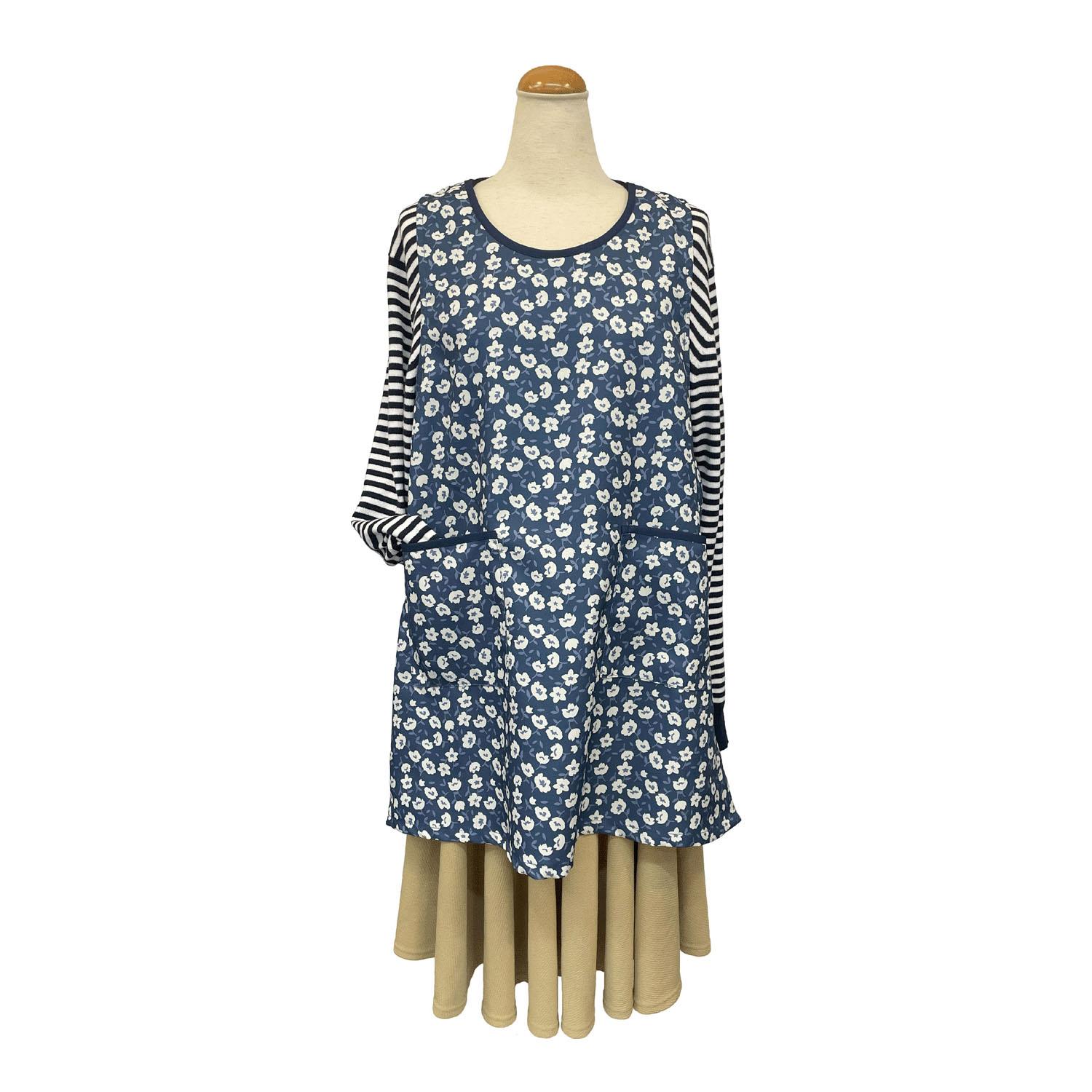 Twill Print Tunic Small Flowers Size: F (Free)