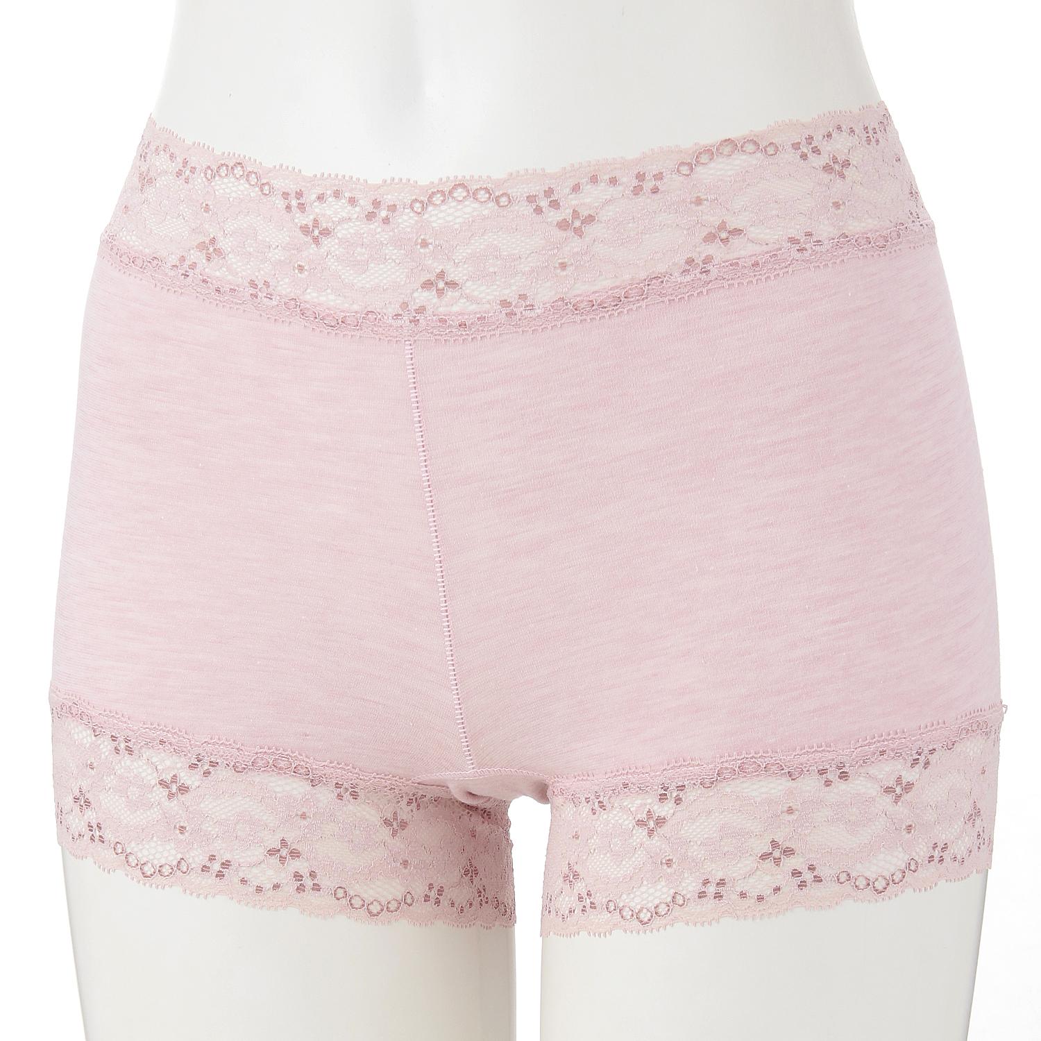 3D Hip-Raising Leg-Lengthening Lace Panties Pink LL (2L)