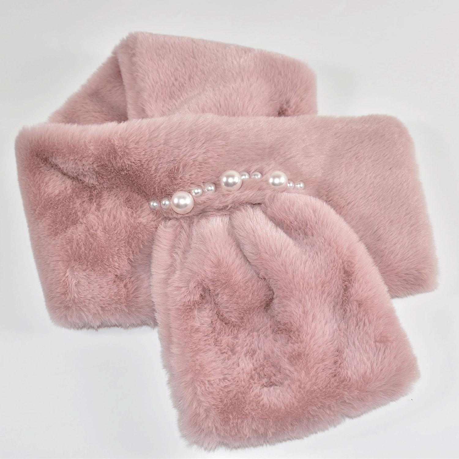 Pearl Beaded Fur Tippet