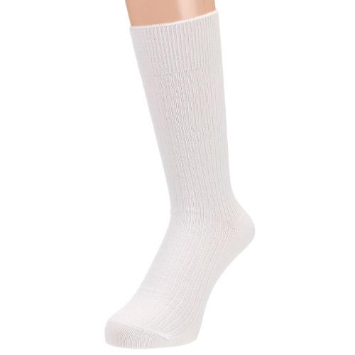 Casual Socks Doralon Ribbed Solid White