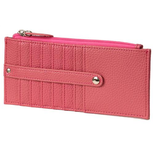 Synthetic Leather Card Case - Rose