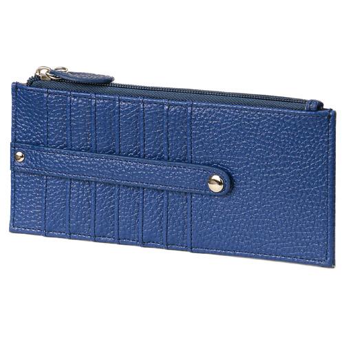 Synthetic Leather Card Case - Navy Blue