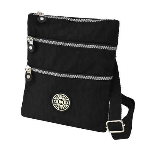 MERRIMENT Lightweight Vertical Shoulder Bag - Black