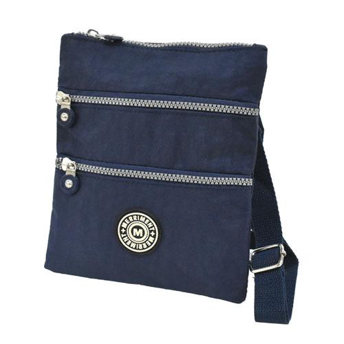 MERRIMENT Lightweight Vertical Shoulder Bag - Navy Blue