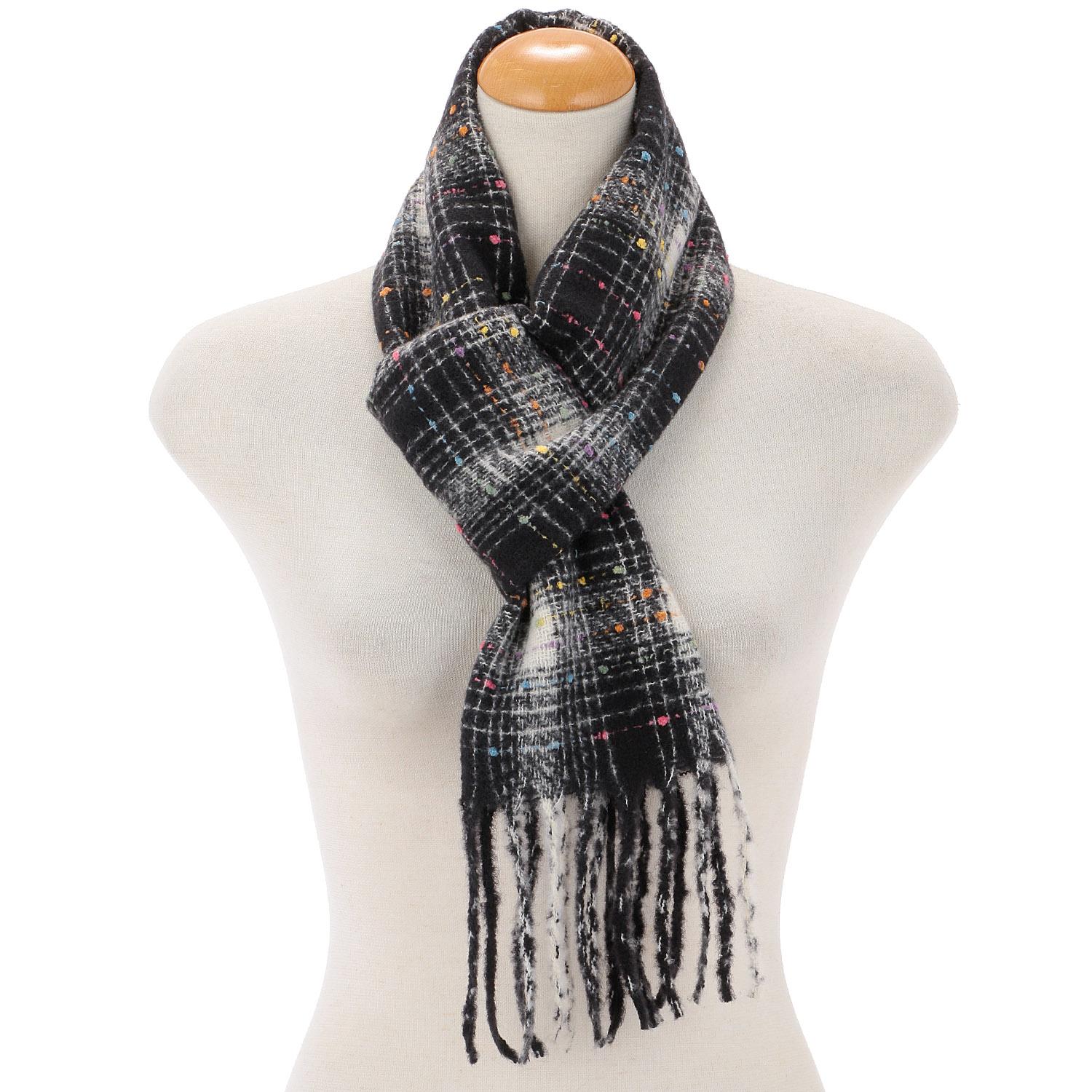 Colorful Mall-Print Short Scarf