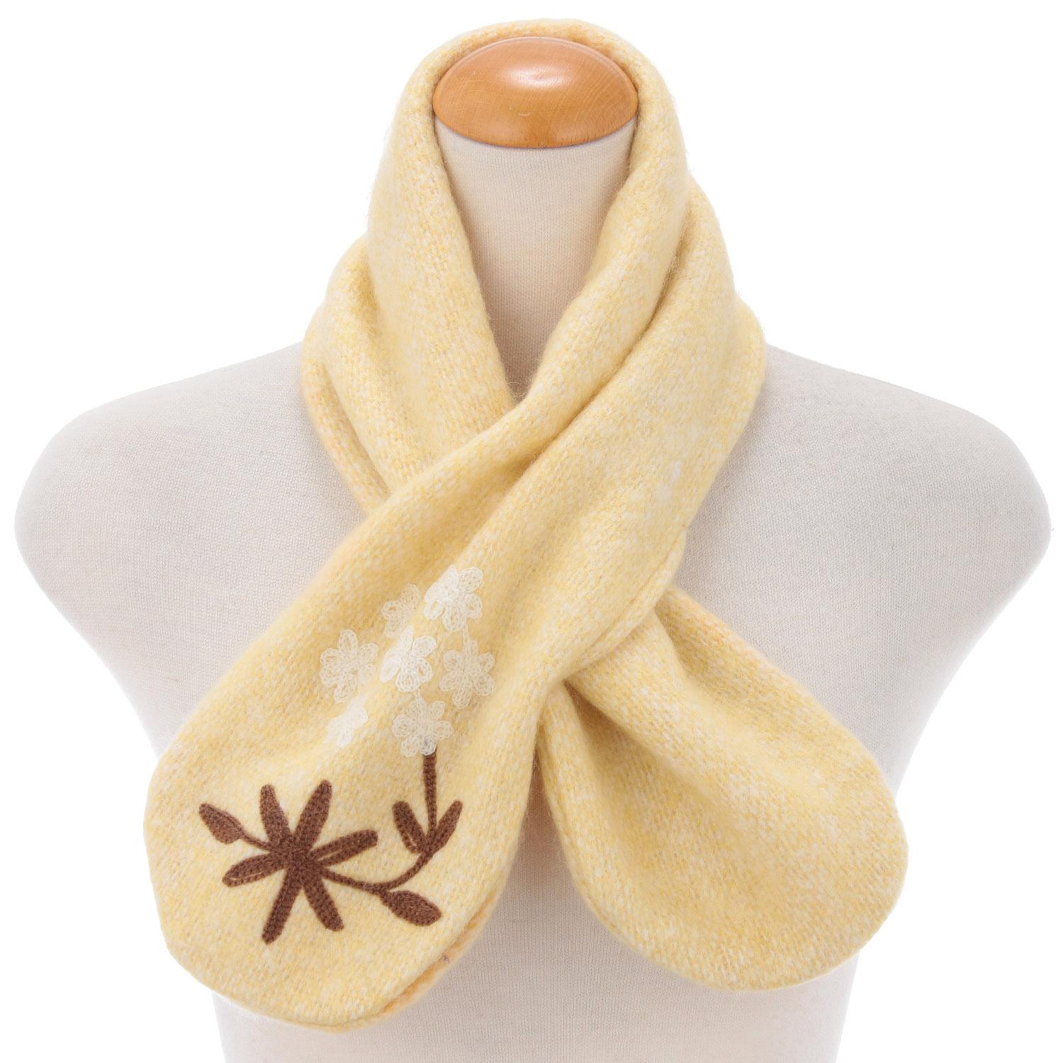 Indian-made Embroidered Insert Scarf Flower