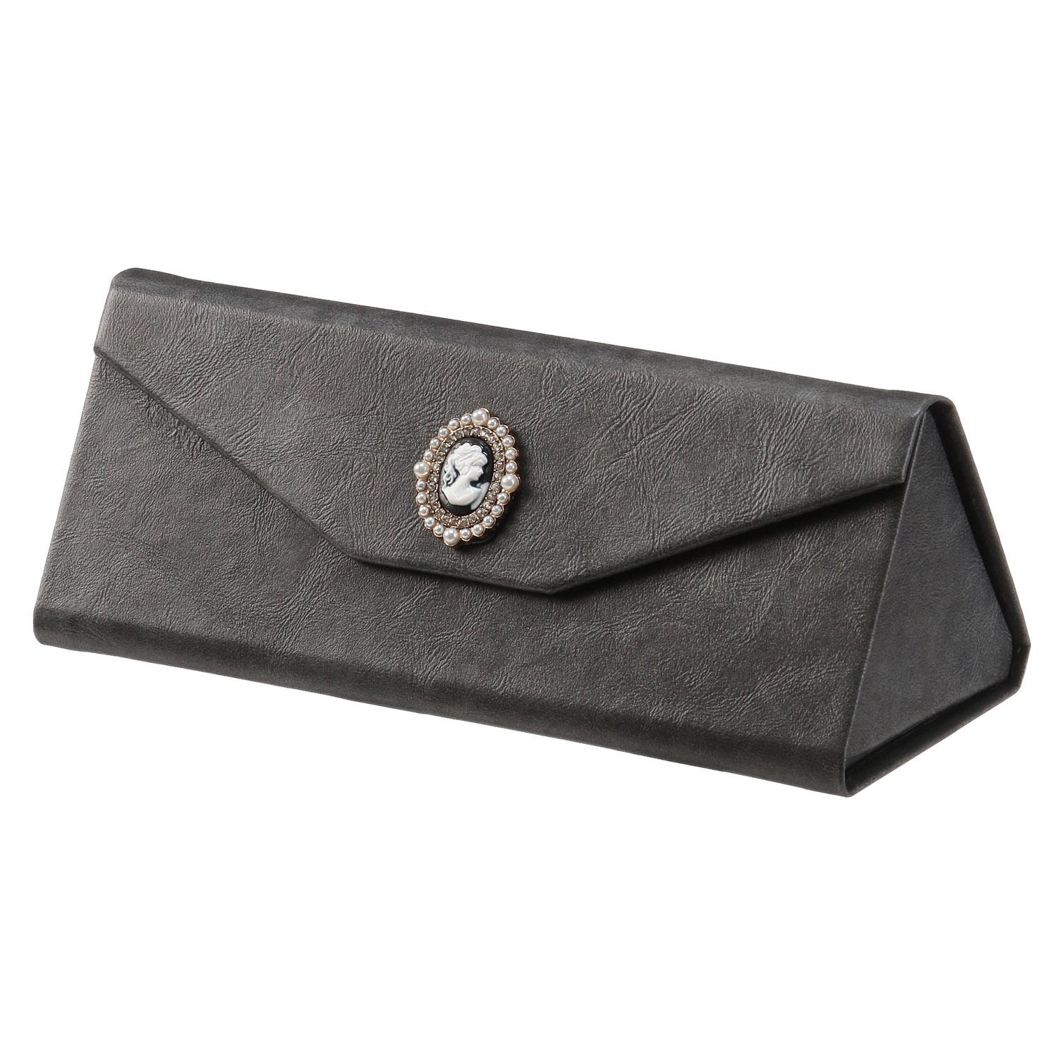 Foldable eyeglass case with jewels