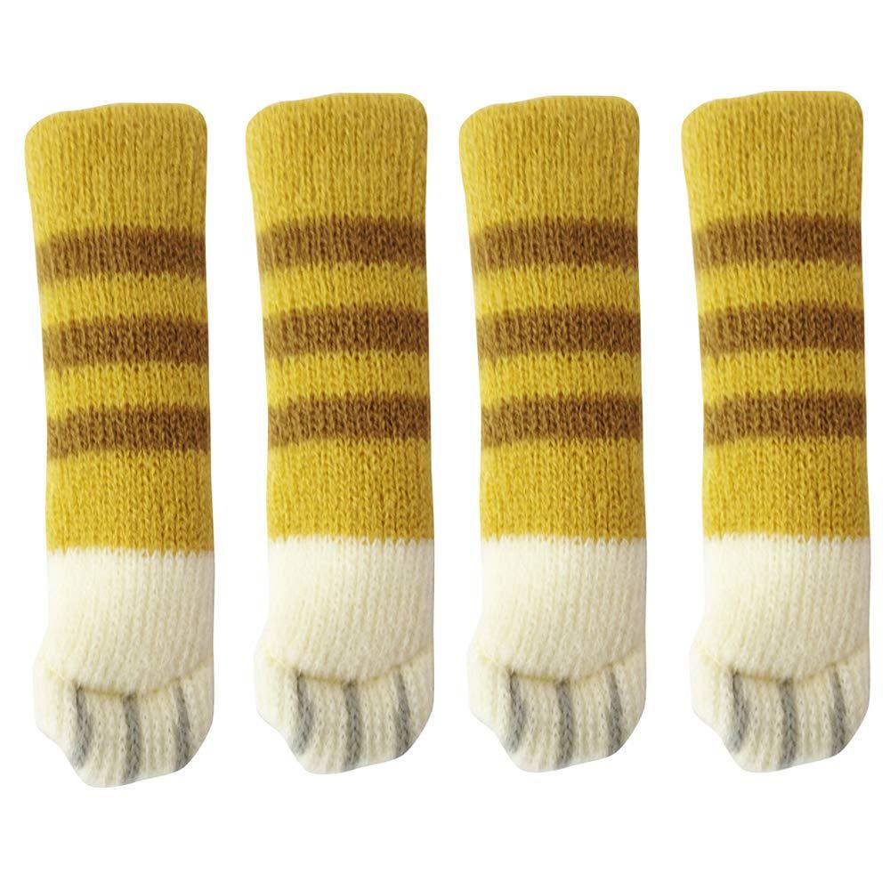 Toyo Case Chair Leg Covers Noise & Scratch Prevention Cat Paw Chair Socks 4 Pairs (1 Chair Set) Calico Cat CSK-NA-02
