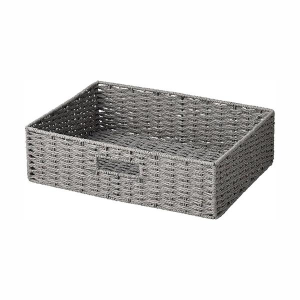 Shallow Half-Type Paper Basket, Gray