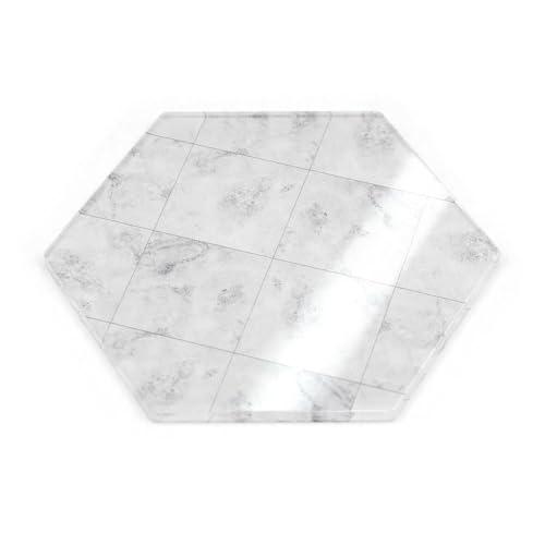 Japan Trust Technology Hex Display Plate 80 Ideal for displaying mini cars and figures Acrylic construction Marble-effect base A AC-HEXDP80-001