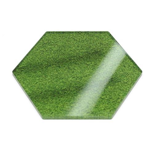 Japan Trust Technology Hex Display Plate 80 Ideal for displaying mini cars and figures Acrylic construction Grass A AC-HEXDP80-006