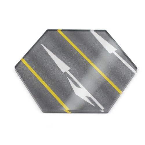Japan Trust Technology Hex Display Plate 80 Ideal for displaying mini cars and figures Acrylic construction Asphalt Road B AC-HEXDP80-009