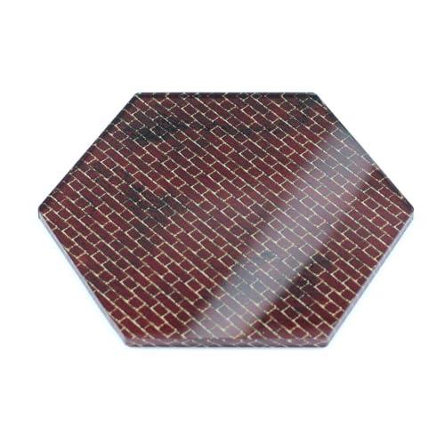 Japan Trust Technology Hex Display Plate 80 Ideal for displaying mini cars and figures Acrylic construction Brick-laid ground A AC-HEXDP80-010