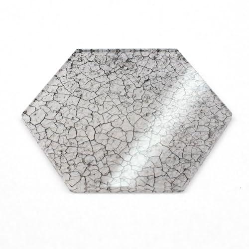 Japan Trust Technology Hex Display Plate 80 Ideal for displaying mini cars and figures Acrylic construction Cracked and dried ground A AC-HEXDP80-011