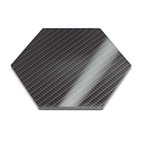 Japan Trust Technology Hex Display Plate 80 Ideal for displaying mini cars and figures Acrylic construction Carbon Pattern A AC-HEXDP80-012
