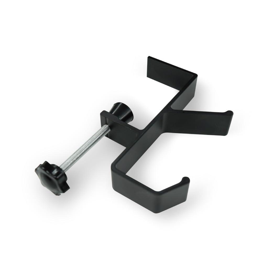 Japan Trust Technology Desk Hook Double JT-DESKHDBL Series Made of Durable Aluminum Alloy (Black)