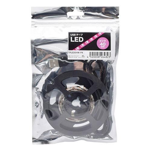 Japan Trust Technology USB Tape LED 40cm Easy lighting with USB connection Cut to the desired length Sticks anywhere Pink TPLED04M-PK