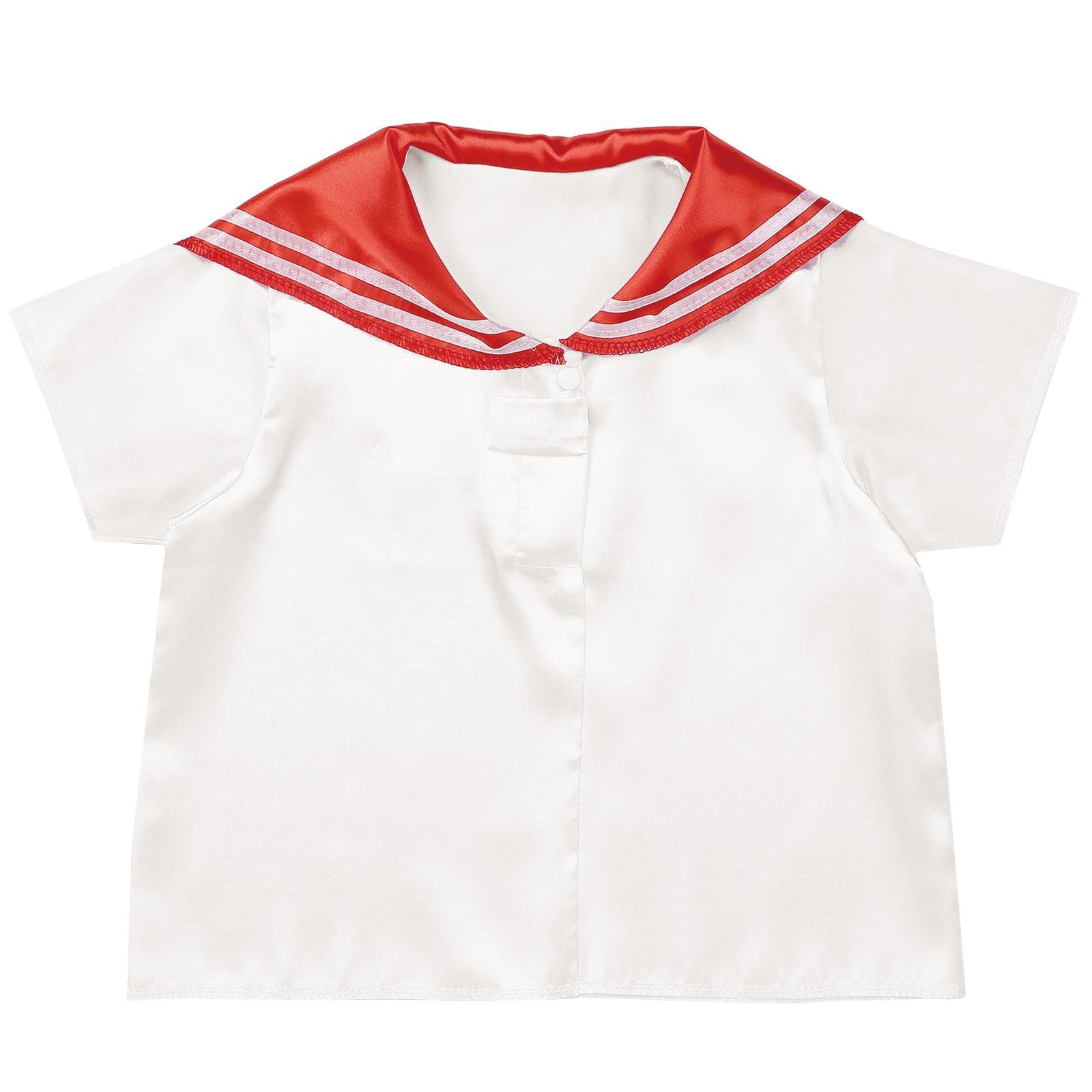 Soft Satin Sailor Uniform Red C