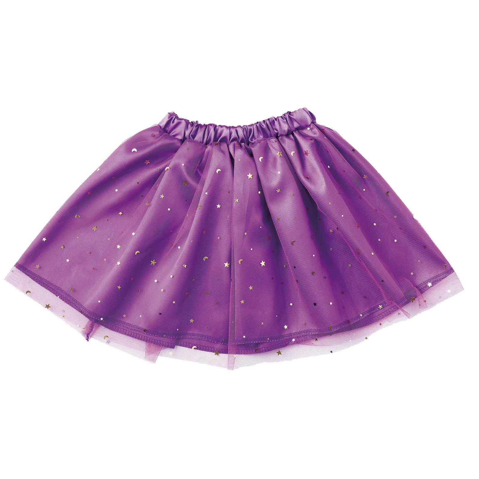 Soft Satin Tulle Skirt Purple